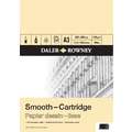 Daler-Rowney Smooth Cartridge Pad, A3 - 29.7 cm x 42 cm, 130 gsm, cold pressed, 30 sheet pad (one side bound)