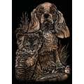 Royal & Langnickel® | Engraving Art™ Mini Scratch Pictures — packs, cat and dog on a copper background