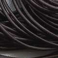 Leather Cords, 1mm, goat hide, Black