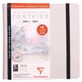Clairefontaine | FONTAINE watercolour book, 21 cm x 21 cm, 300 gsm, hardcover, 3. Extra: 12 blanco postcards