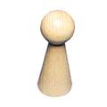 Wooden Figure Cones — individual or packs, 60 mm high, ⌀ 23 mm - pack of 4