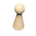 Wooden Figure Cones — individual or packs, 37 mm high, ⌀ 15 mm - pack of 8
