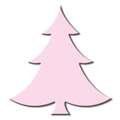 URSUS® | Motif Hole Punches — plastic, Christmas tree, jumbo - pink - motif diameter 76.2 mm