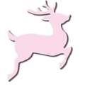 Ursus Motif Lever Punches, reindeer, jumbo, pink, motif diameter 76.2mm