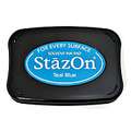 StazOn Solvent Ink Pads, teal blue