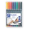 Staedtler Lumocolor Permanent Marker Sets, superfine, 8 colours