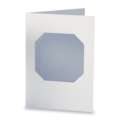 White Window Greetings Cards, 7.5 x 7.5cm square octagonal window