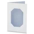 White Window Greetings Cards, 6.5 x 9.5cm rectangular octagonal window