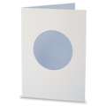 White Window Greetings Cards, Ø 6.5cm round window