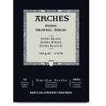 ARCHES® | DRAWING Paper — pads, 23 cm x 31 cm, pad (bound on one side), cold pressed, 180gsm - extra white