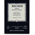CANSON® | ARCHES® Drawing Paper — pads, 23 cm x 31 cm, pad (bound on one side), cold pressed, 23cm x 31cm / 180gsm - extra white