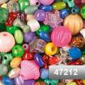 Packs Of Multicoloured Plastic Beads, 7mm / 227g