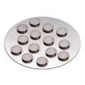 Knorr-Prandell | Round Magnets — on metal plate, 10 mm x 2 mm - 10 magnets