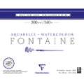 Clairefontaine | FONTAINE® watercolour paper — demi-satin (semi-glazed), 24 cm x 30 cm, 300 gsm, satin, block