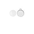 GLOREX | Cabochon Round Pendants — silver coloured, ⌀ 21 mm