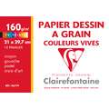 Clairefontaine Dessin à Grain Coloured Paper - 12 sheets, A4 - 21 cm x 29.7 cm, rough|hot pressed (smooth)
