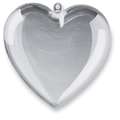 Acrylic Glass Hearts, 8cm