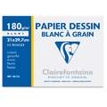 Clairefontaine | Drawing Paper 'Blanc À Grain' — packs, A4 - 21 cm x 29.7 cm, A4, 12 sheets, 180gsm, smooth|rough, 180 gsm