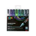 uni | POSCA PC-5M Paint Marker sets — 8 markers, Cool colours - plastic wallet, 1. plastic wallet