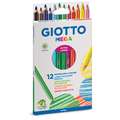 Giotto Mega Coloured Pencil Sets, 12 pencils