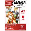 Clairefontaine | MANGA layout paper — illustrations, A3 - 29.7 cm x 42 cm, 100 gsm, smooth, 50 sheet pad (one side bound)