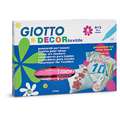 Giotto Decor Fabric Pen Sets, 6 pens, conical tip
