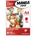 Clairefontaine | BD Comics Manga ILLUSTRATIONS Pads  — 100 gsm, A4 - 21 cm x 29.7 cm, 100 gsm, smooth, 50 sheet pad (one side bound)