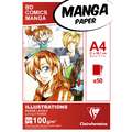 Clairefontaine | MANGA layout paper — illustrations, A4 - 21 cm x 29.7 cm, 100 gsm, smooth, 50 sheet pad (one side bound)