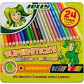 JOLLY | Supersticks Crayons — Mix selections, Metallic / Neon mix, 24 crayons