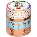 folia® | Washi-Tape Adhesive Tape — packs, Hotfoil rosegold pack, 4 rolls