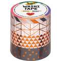 folia® | Washi-Tape Adhesive Tape — packs, Hotfoil copper pack, 4 rolls