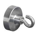 ECOBRA | Neodymium Hook Magnets — single, 20 kg adhesive force, 25 x 7 mm, thread M 4