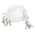 Rubber Cords with Cotter Pins, 30cmx2mm / White, 10 elastics