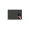 Fabriano Nero Spiral Sketchpads, A5 - 14.8 cm x 21 cm, 190 gsm, hot pressed (smooth), sketchbook
