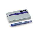 Packs Of 5 Lamy T10 Fountain Pen Replacement Cartridges, 5 cartridges, Blue