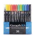 Graph'O Twin Tip Marker Sets, 36 pens