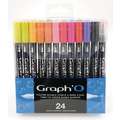 Graph'O Twin Tip Marker Sets, 24 pens