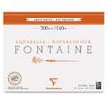 Clairefontaine | FONTAINE® watercolour paper — hot pressed ○ 300gsm, 12 sheet taped pad, 24 cm x 30 cm, hot pressed (smooth), pad (bound on one side)