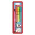 Stabilo Pen 68 Fibre Pen Sets, 6 colours — neon
