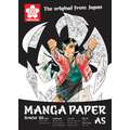SAKURA | MANGA PAPER Pads — 20 sheets, A5 - 14.8 cm x 21 cm, 250 gsm, smooth, 20 sheet pad (one side bound)