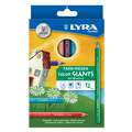 Lyra Color Giants Coloured Pencil Sets, cardboard box of 12