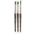 Raphaël® | Mini Precision Brush sets — 3 brushes, 1 Round brush (size 1), 1 Flat brush (size 1), 1 Filbert brush (size 1)