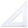 MINERVA | Right Angled 45° Set Squares — transparent acrylic, 40 cm
