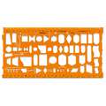 MINERVA | Organigraph Templates Nos 45 & 45a — transparent orange plastic, SP No 45