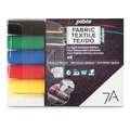 Pébéo 7A Textile Marker Sets for Light & Dark Textiles, 6 colours, sets