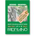 FABRIANO® | Disegno White Ecological Artist Paper — pad or sheets., A4 - 21 cm x 29.7 cm, 200 gsm, pad (bound on one side), pad (bound on one side)