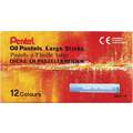 Pentel | Oil Pastels sets — large sticks, set, 12 pastels