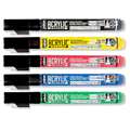 Pébéo Acrylic Marker Sets, sets, black / yellow / red / cyan / green