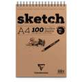 Clairefontaine 'Sketch' Pad, A4 - 21 cm x 29.7 cm, 90 gsm, cold pressed, 100 sheet spiral pad