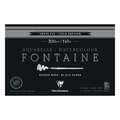 Clairefontaine | FONTAINE Watercolour BLACK PAPER — 300 gsm, 14 x 21 cm, 300 gsm, cold pressed, 3. block of 20 sheets — glued on 4 sides